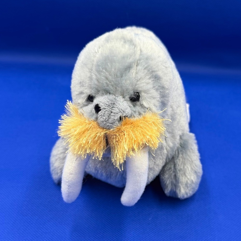 Ganz Webkinz Walrus Gray Plush Stuffed Animal HM332 with Tush Tags 9" No Code